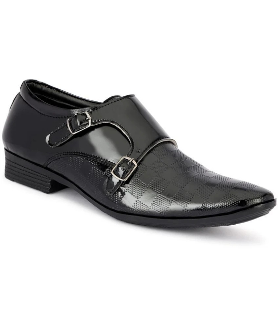 Buxton - Black Mens Monk Strap Formal Shoes - None