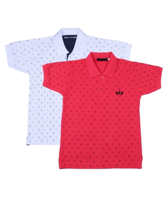 Neuvin Printed Cotton Polo T Shirts for Boys (Pack of 2) - None