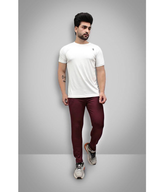 Forbro - Maroon Lycra Mens Sports Trackpants ( Pack of 1 ) - None