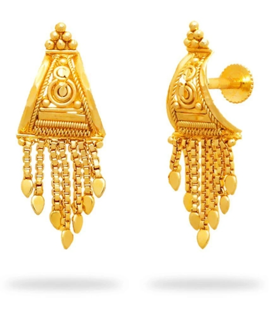 LUV FASHION Golden Chandbalis Earrings ( Pack of 1 ) - Golden