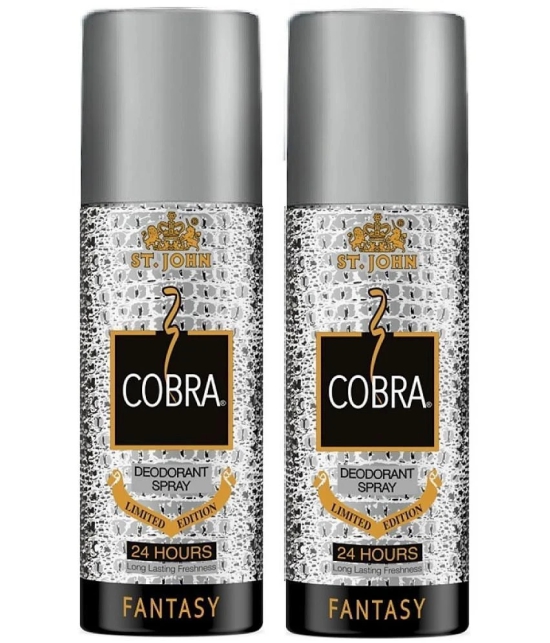 St. John Cobra Fantasy 150ml*2 Long Lasting Deodorant Spray for Men 150 ml ( Pack of 2 )