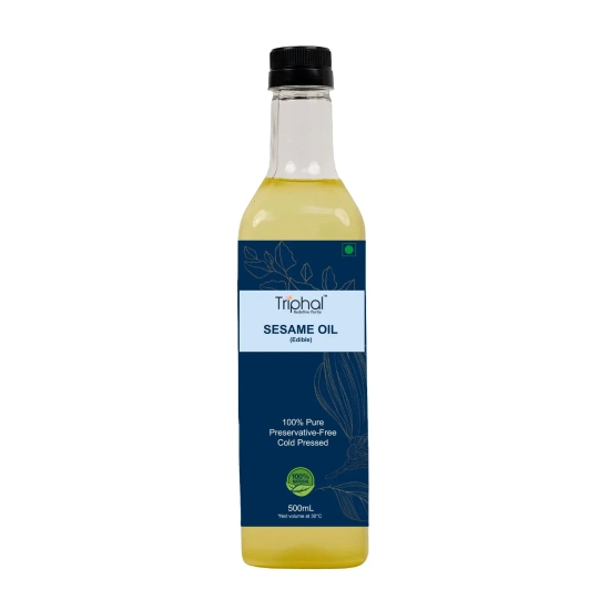 Pure Cold Pressed Sesame Oil | 100% Natural | Edible Til Ka Tel 100mL - Glass Bottle