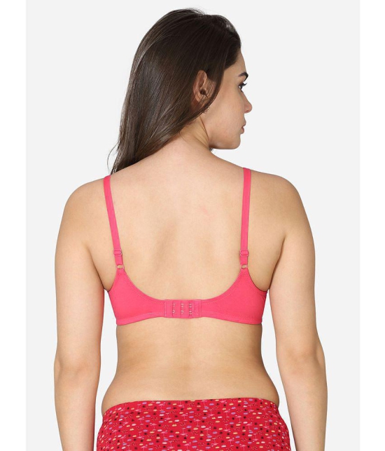 VStar - Pink Cotton Blend Non Padded Women's Everyday Bra ( Pack of 1 ) - None