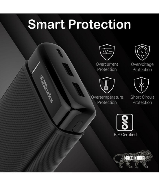 Portronics 20000 -mAh Li-Polymer Power Bank - Black