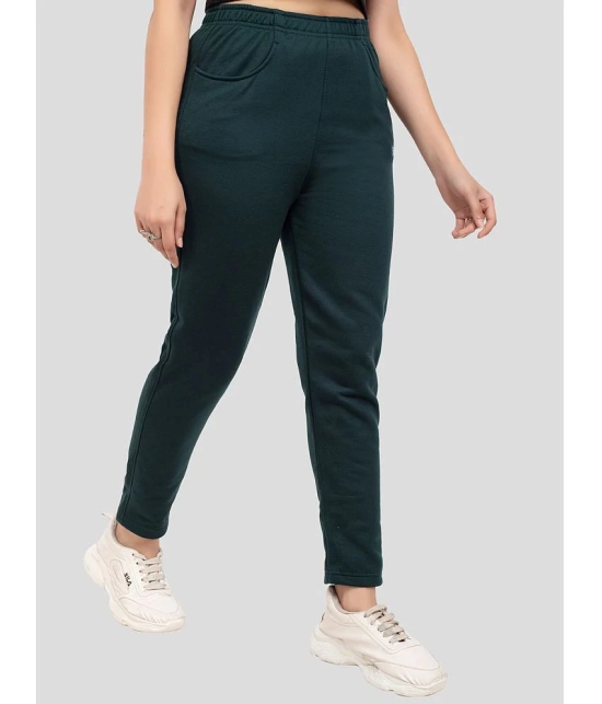 YHA Green Fleece Womens Running Trackpants ( Pack of 1 ) - None