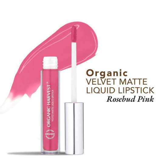 Organic Velvet Matte Liquid Lipstick - Rosebud Pink