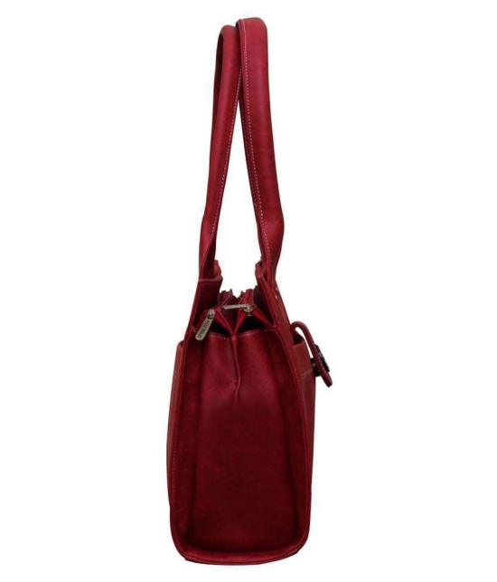 Fostelo -   Red Faux Leather Shoulder Bag - Red