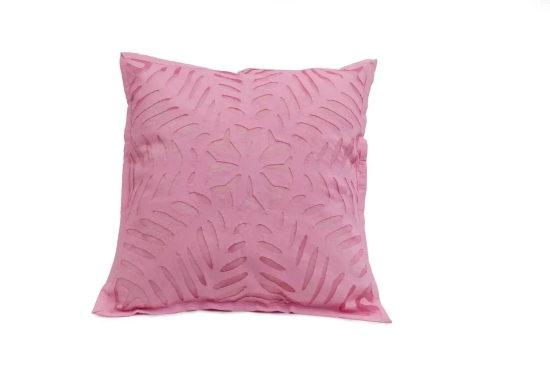 Tisser Reverse Applique Pure Cotton Cushion Cover  Size-16x16