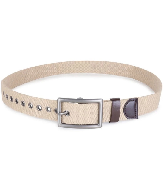 Zacharias - Beige Canvas Mens Casual Belt ( Pack of 1 ) - None