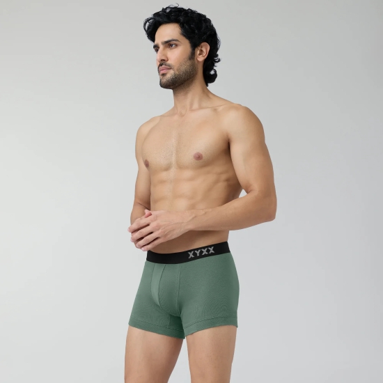 Pace Cotton Rib Trunks Olive Green M