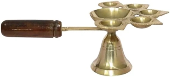 VRINDA METAL ART Punch Aarti Deep With Handle  Deepak