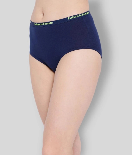 Clovia Pack of 1 Cotton Solid Womens Hipsters ( Navy ) - XL