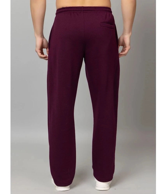 YHA Purple Fleece Mens Trackpants ( Pack of 1 ) - None