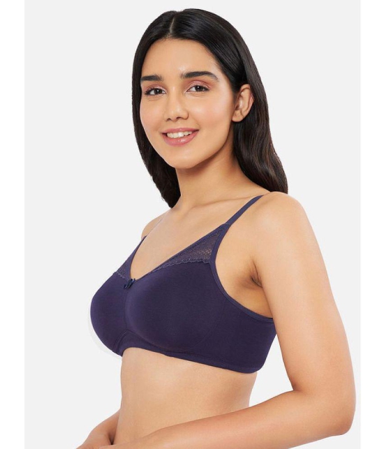 Amante - Navy Blue Cotton Non Padded Women's Everyday Bra ( Pack of 1 ) - None