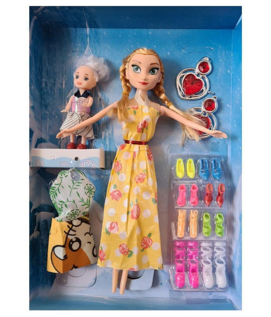 Fratelli Fashion Girl Doll with Assorted Dresses Makeup and Cute Doll Accessories, Style Wardrobe Doll Set for Girls, Toy for Kids