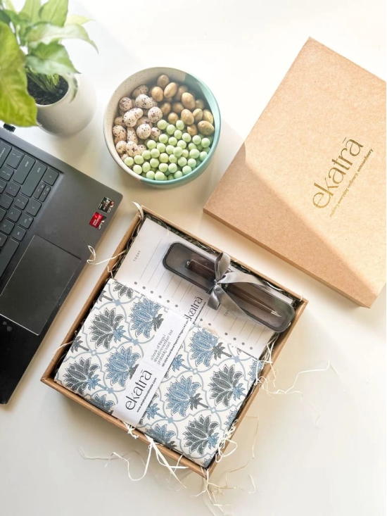 Sustainable Productivity Gift hamper by Ekatra - Blue Lotus