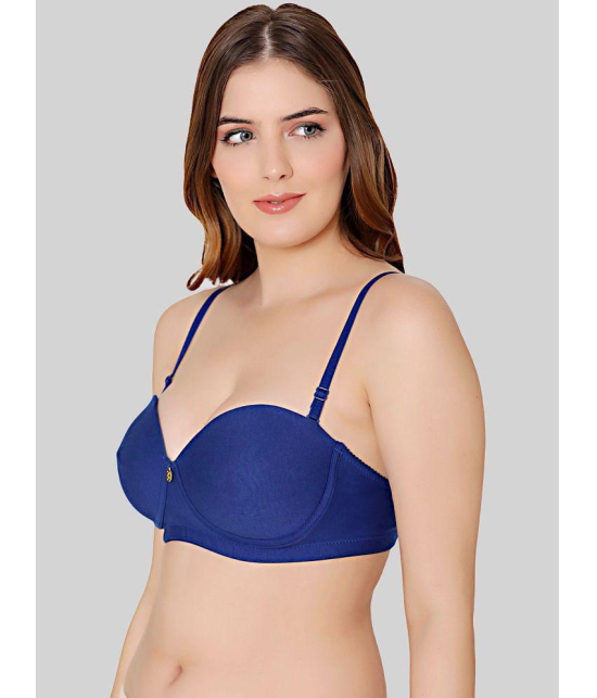 Bodycare Blue Cotton Heavily Padded Womens Everyday Bra ( Pack of 1 ) - None