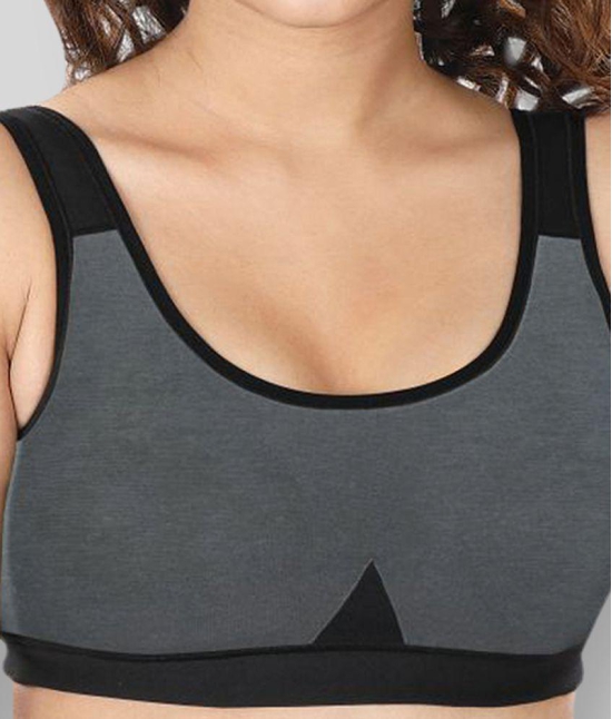 Dermawear Multi Color Poly Cotton Color Blocking Sports Bra - XL