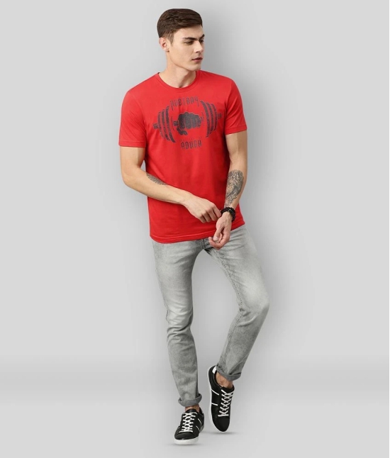 Huetrap - Red Cotton Regular Fit  Mens T-Shirt ( Pack of 1 ) - None