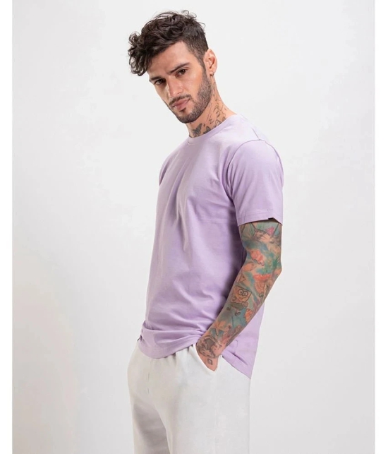 AKTIF Cotton Oversized Fit Printed Half Sleeves Mens T-Shirt - Lavender ( Pack of 1 ) - None