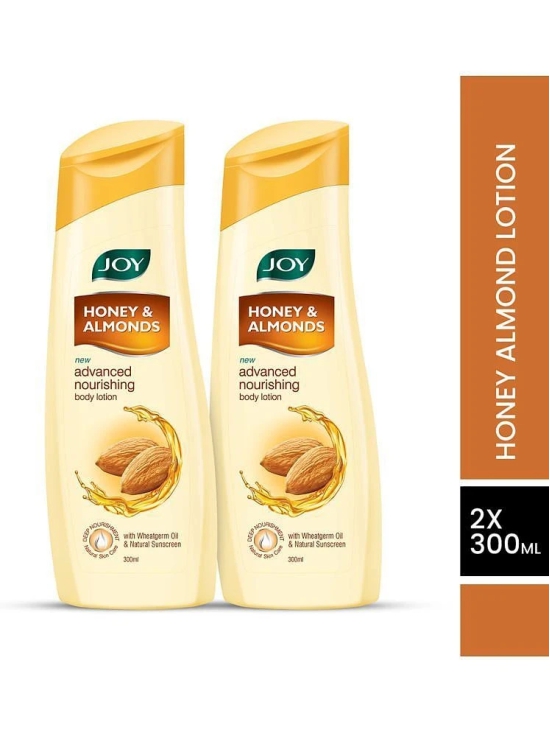 Joy Honey & Almonds Advanced Nourishing Body Lotion, For Normal to Dry skin (Pack of 2 X 300 ml)