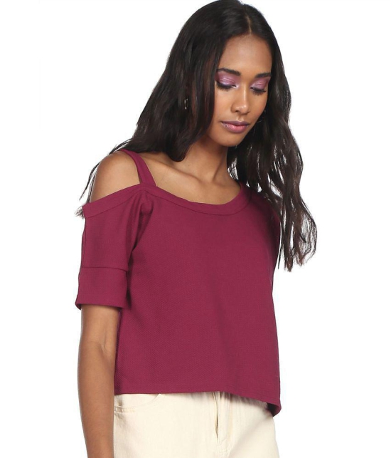 Sugr Polyester Regular Tops - Red - L