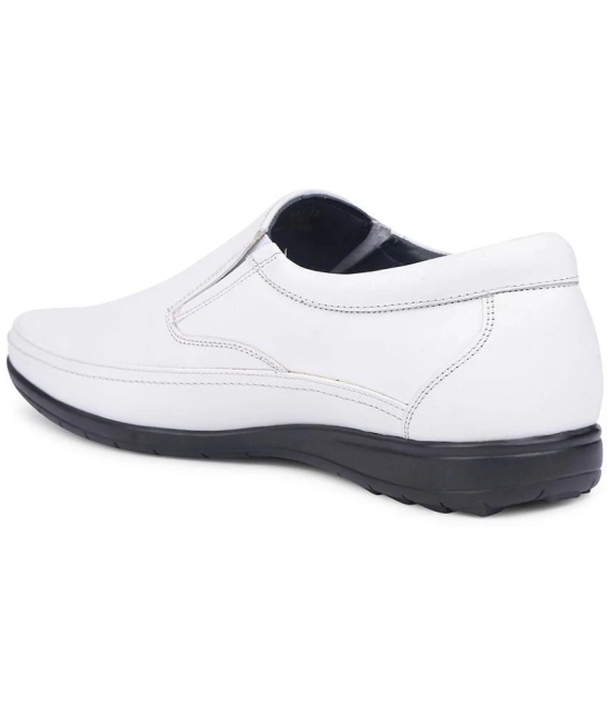 Liberty White Mens Slip On Formal Shoes - None