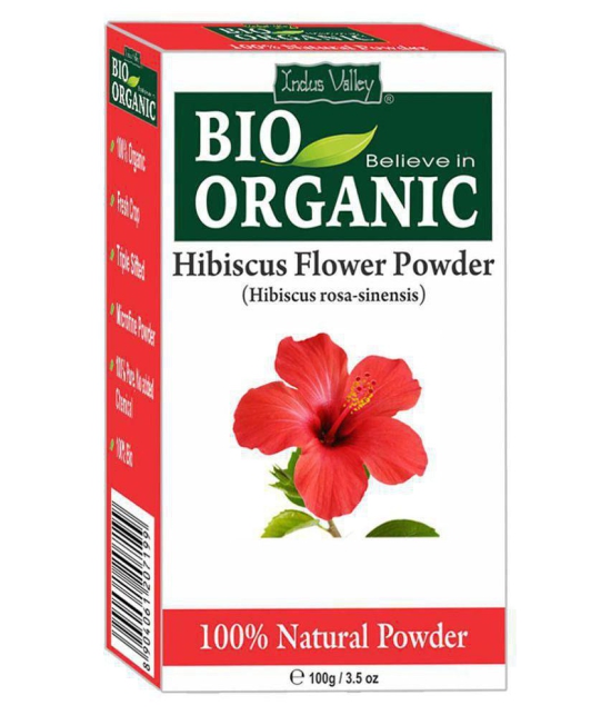 Indus Valley Bio Organic Hibiscus Powder and Brahmi Powder for Dandruff Control- Set of 2 (200 g)