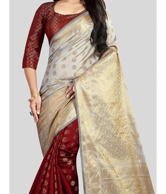 Gazal Fashions - Multicolor Banarasi Silk Saree With Blouse Piece ( Pack of 1 ) - Multicolor