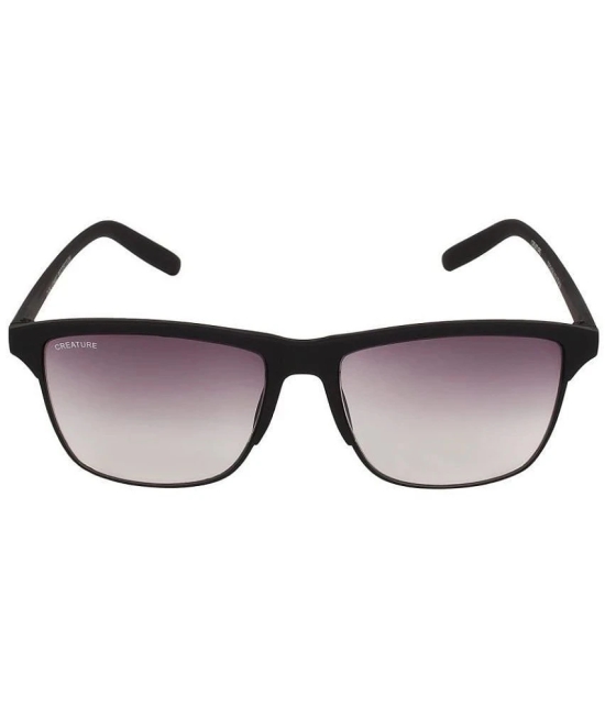 Creature Black Rectangular Sunglasses ( Pack of 2 ) - Medium