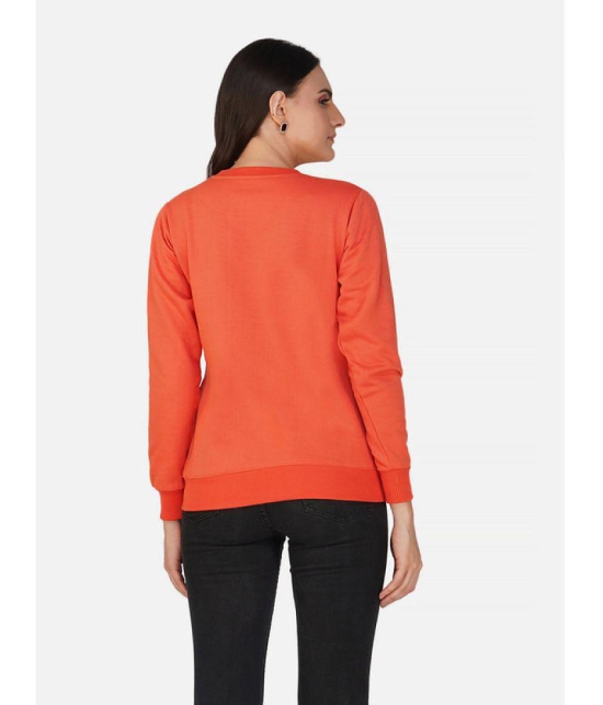 CHOZI Fleece Womens Non Hooded Sweatshirt ( Orange ) - None