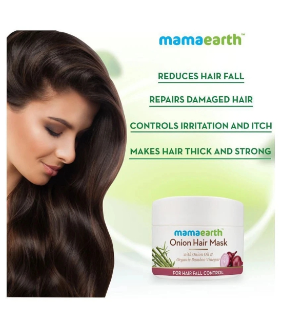 Mamaearths Onion Hair Mask For Dry & Frizzy Hair, Controls Hairfall and Boosts Hair Growth, With Onion & Organic Bamboo Vinegar\n200ml and Ubtan Natural Face Wash for Dry Skin with Turmeric 