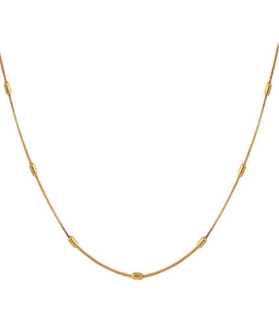 FASHION FRILL - Gold Plated Chain ( Pack of 1 ) - Golden