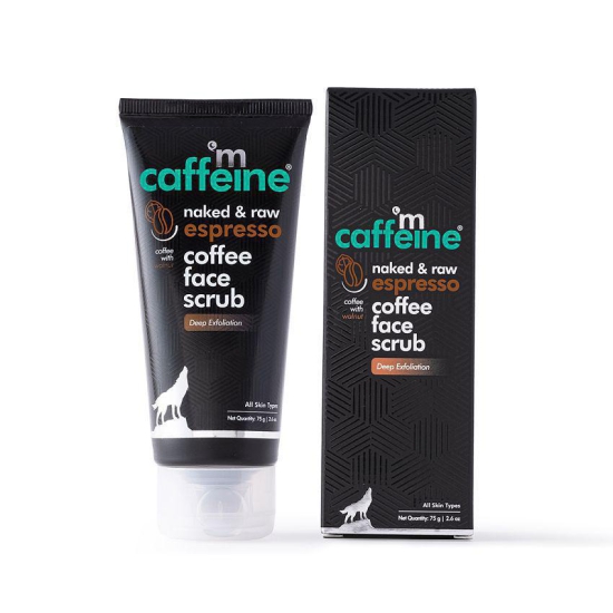 mCaffeine Espresso Coffee Deep Exfoliating Face Scrub - Blackheads Removal with Walnut 75g