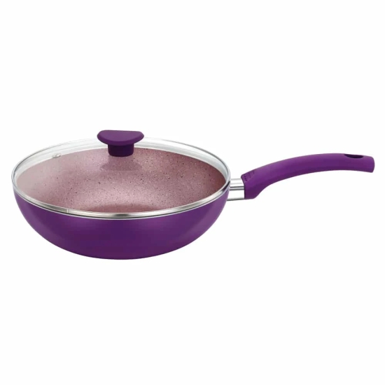 Premier Non Stick Granite Purple IB Kadai - 26cm