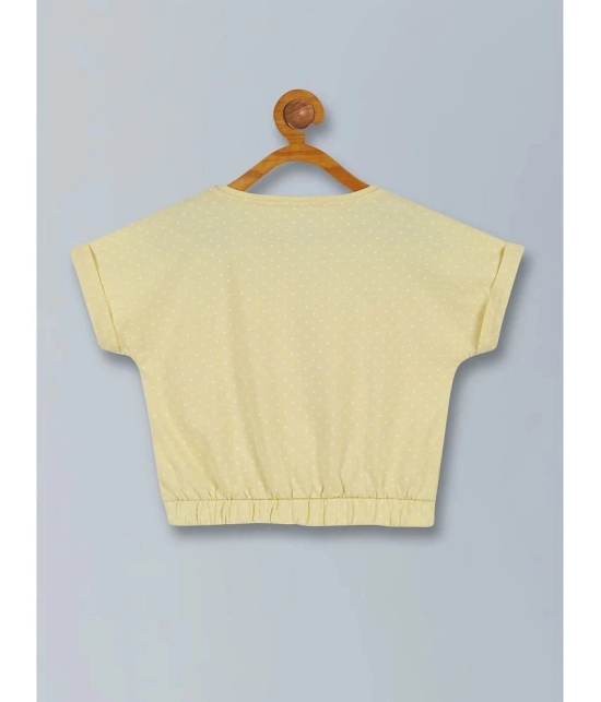 PLUM TREE Yellow Cotton Girls Top With Shorts ( Pack of 2 ) - None