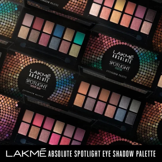 Lakme Absolute Spotlight Eye Shadow Palette, Smokin Glam, 12g-12g