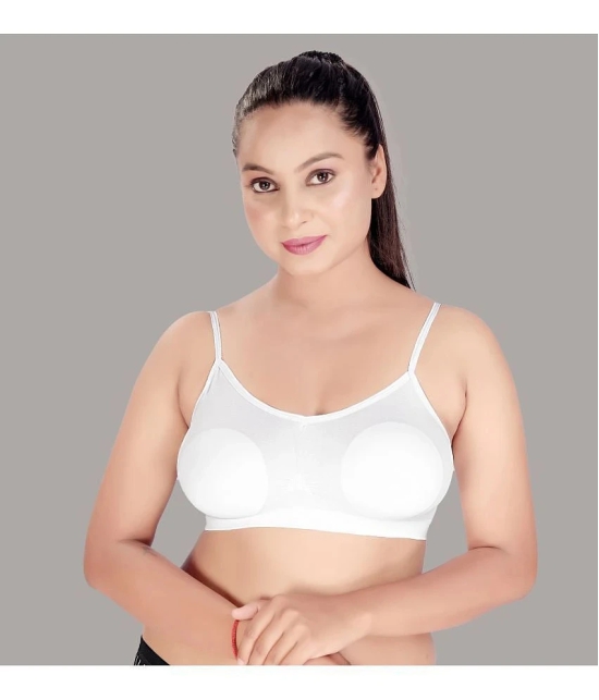 HAYA White Polyester Non Padded Womens Cami bra ( Pack of 1 ) - None