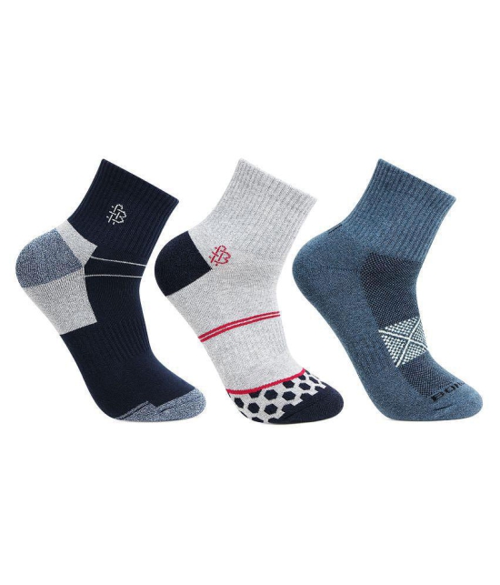 Bonjour Cotton Ankle Length Socks Pack of 3 - Multi