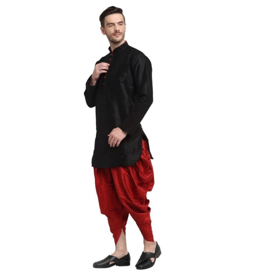 Banity Bey Men's Dupion Regular Fit Dhoti Kurta Set |Soft and Comfortable Kurta Set |Ethnic Kurta Dhoti Set Special for Mens