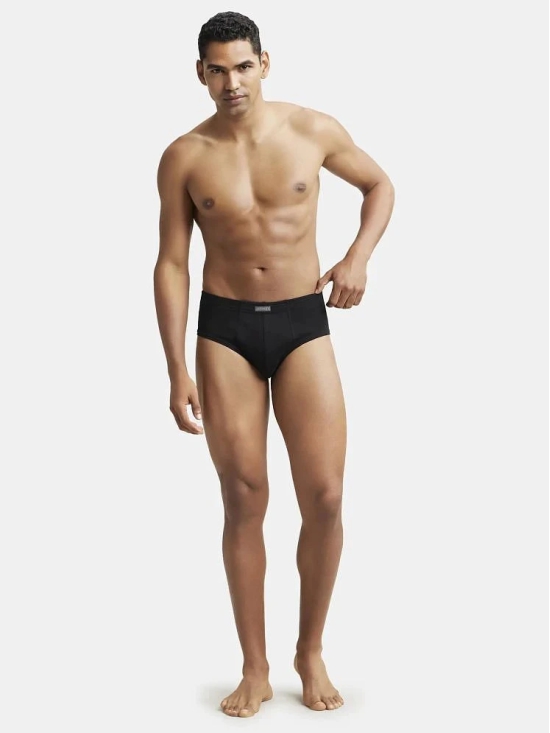 Jockey 1009 Men Super Combed Cotton Rib Solid Brief - Black - None