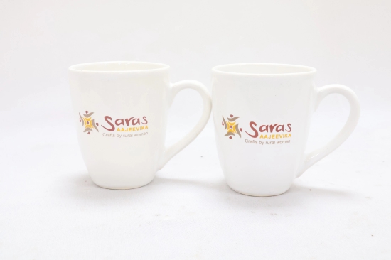 Khurja Souvenir Mug (Set of 2) White