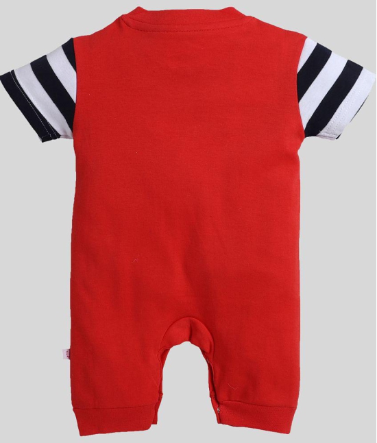 BUMZEE - Hosiery Red Rompers For Baby Boy - Pack of 1 - None