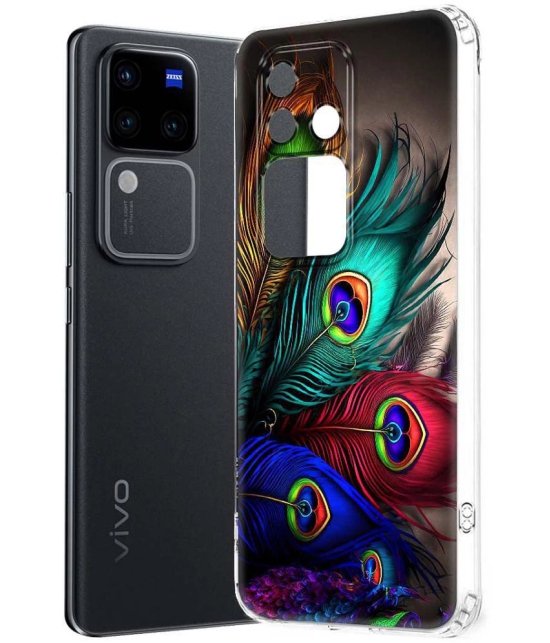 NBOX Multicolor Printed Back Cover Silicon Compatible For Vivo V30 Pro 5G ( Pack of 1 )