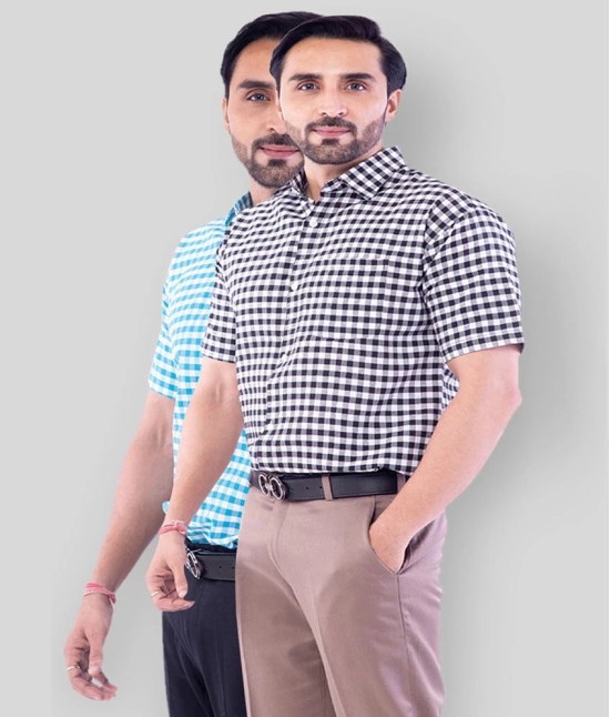 DESHBANDHU DBK - Multicolor Cotton Regular Fit Mens Casual Shirt ( Pack of 2 ) - None