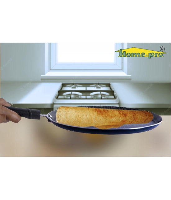 HomePro - Non-stick Premium Dosa Tawa, , 3 Layer Coating, 3mm thick, 28cm Diameter, PFOA Free and food grade, Gas Stove and Induction compatible, Blue