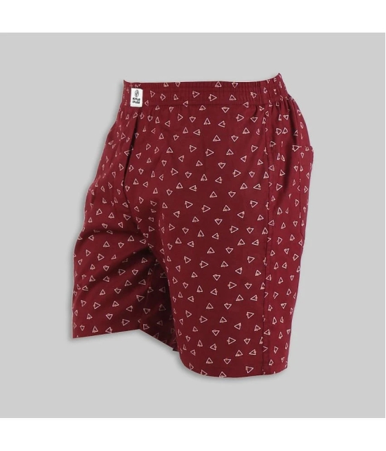 Supersquad Pack of 1 Cotton Mens Boxer- ( Burgandy ) - None