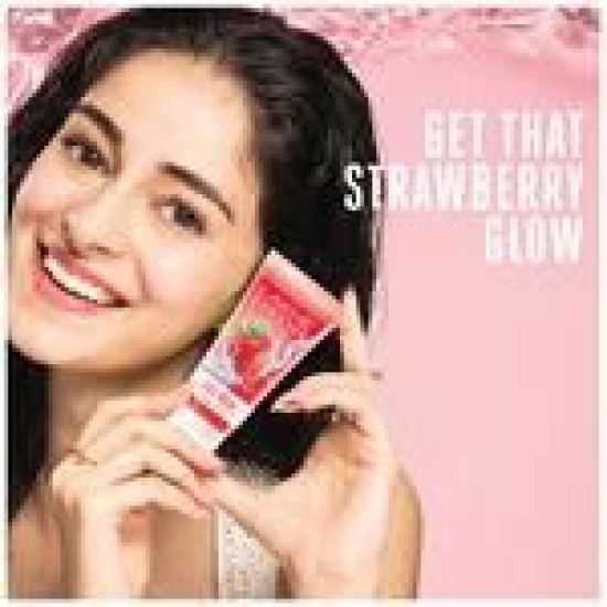 Lakme Blush & Glow Face Wash - With Vitamin C, Makes Skin Even Toned, Strawberry Blast, 50 G