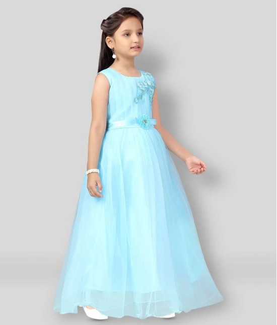 Aarika Net Gown For Girls ( Pack of 1 , Turquoise ) - None