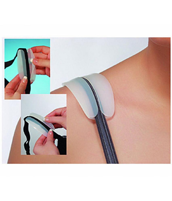 Silicone Bra Strap Cushions Soft Holder Non-slip Shoulder Protectors Pads 2pcs - None